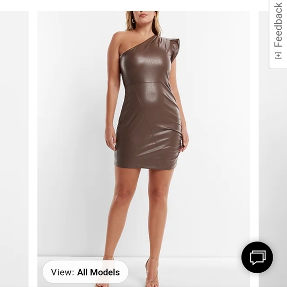 EXPRESS FAUX LEATHER DRESS BNWT - Picture 5 of 6